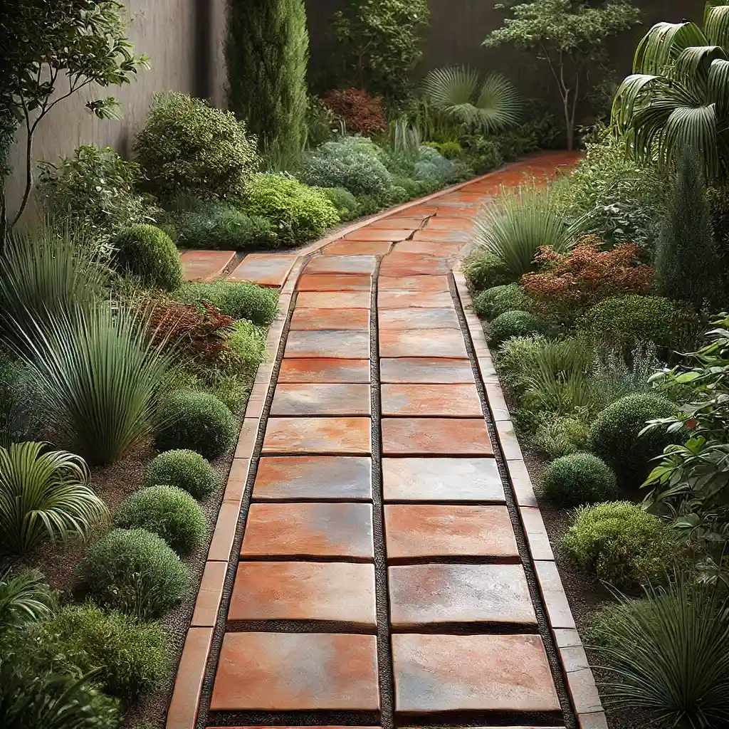 roofing tiles in garden