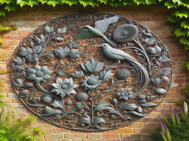 metalwork garden wall art , metal garden wall art